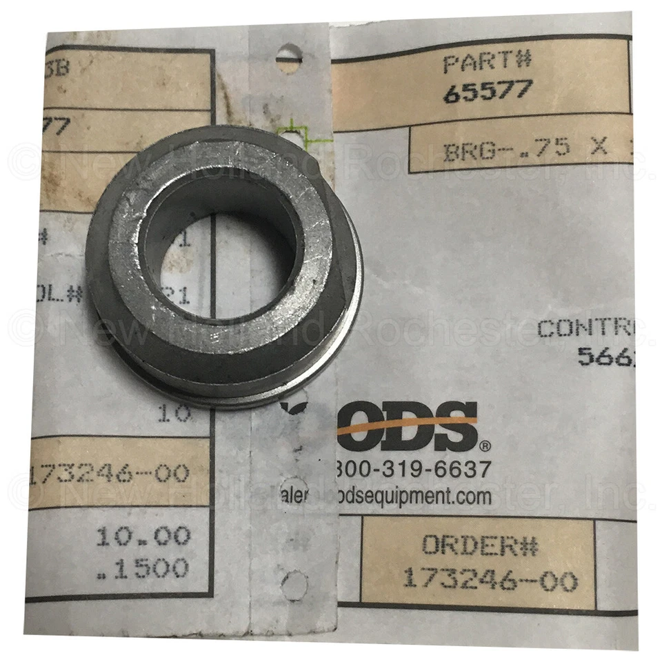 Woods Flanged Bearing w/ Notch 0.75" x 1.415" Part # 65577 For Caster Wheel