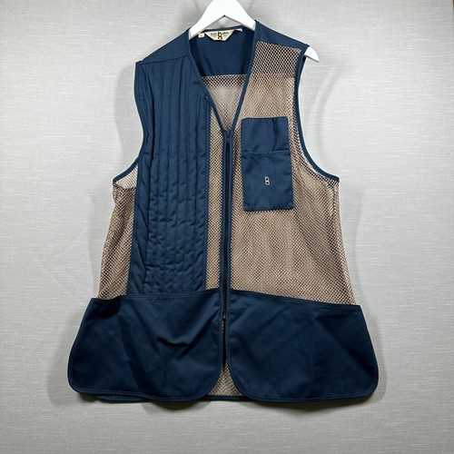 Vintage Hunting Vest Blue XL Mens Bob Allen Sportsmen Fishing Gaming Game Mesh