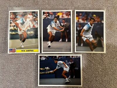 4 X Panini Tennis ATP Tour 1992 Rookie Player Pete Sampras USA # 135 MINT