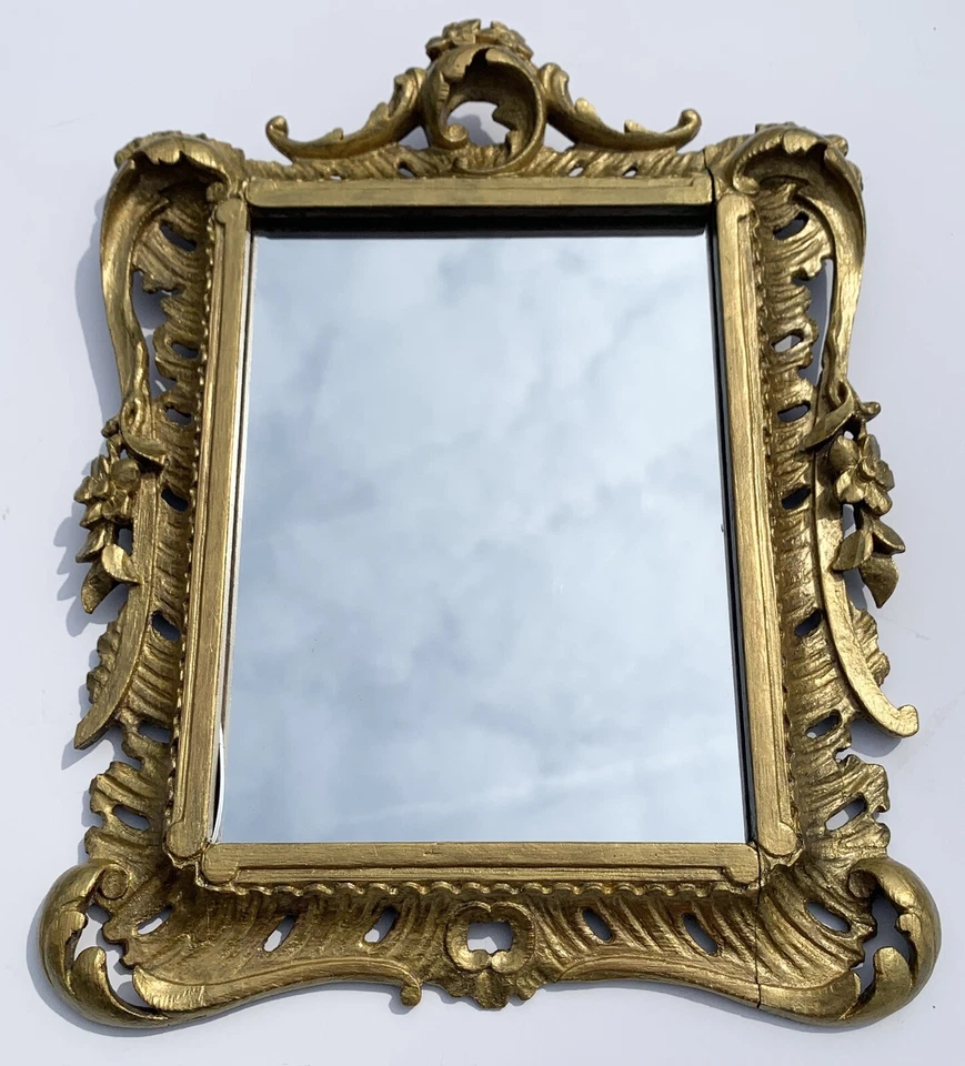 Espejo antiguo Luis XIV madera dorada rococó barroco continental c1740 Foto 2 de 4