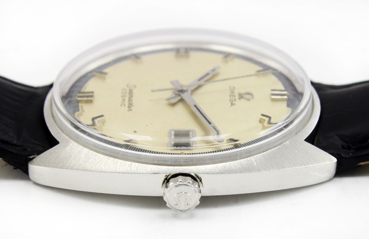 Vintage Omega Seamaster Cosmic Winding 35mm Date Men Steel Watch
