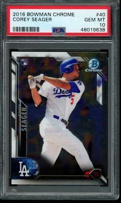 2016 Bowman Chrome Hobby Corey Seager RC Card #40 PSA 10 Gem Mint 
