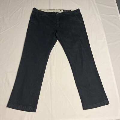 MARC ECKO Cut & Sew Jeans Mens 40x28 Slim Straight Dark Indigo Blue Denim