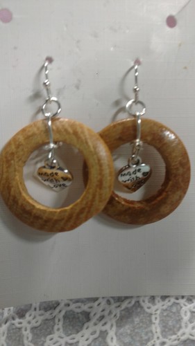 Holz Ohrringe - Bild 1 von 4