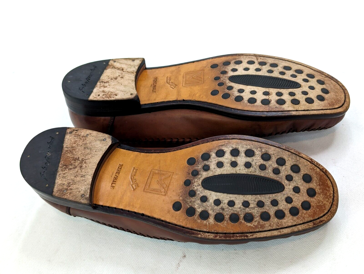 Sandro Moscoloni Leather Slip On Tassel Loafers, Men Sz 9.5 
