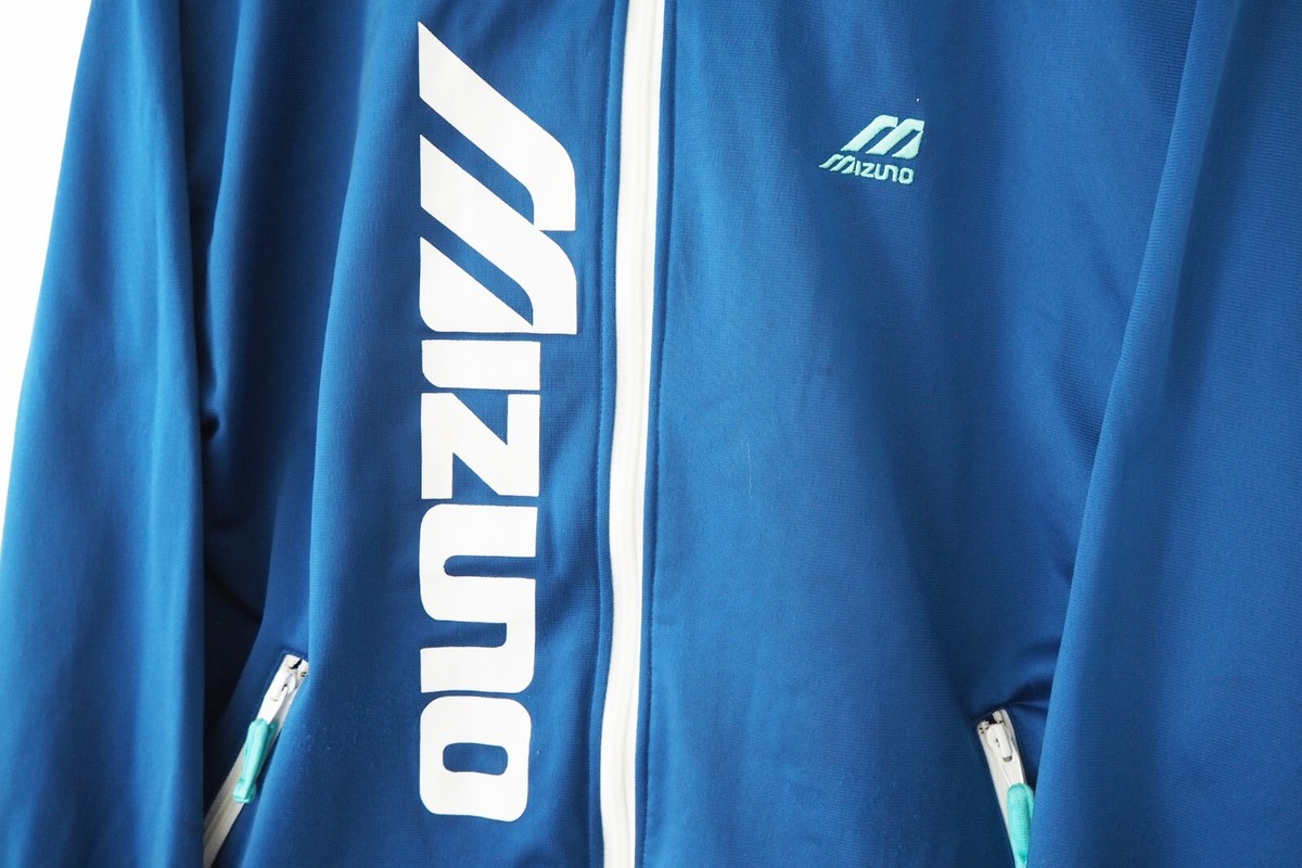 Vintage MIZUNO Track Jacket Full Zip Size S/M blue 90s sport