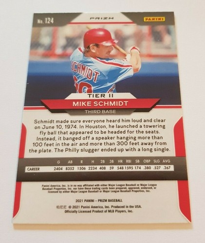 2021 Panini Prizm - ' Mike Schmidt - Phillies ' - Carolina Blue Parallel - Picture 2 of 2