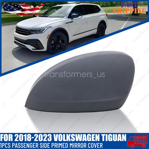 New For 18-23 Volkswagen Tiguan 1PCS Driver Side Primed Mirror Cover