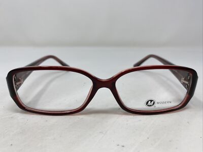 Modern ALEXIS BURGUNDY 55-15-135 Plastic Full Rim Eyeglasses Frame QN11