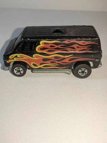 Hot Wheels Flying Colors Super Van Black BW Blackwall Hong Kong Metal Base 1977