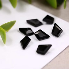 AAA Natural Top Quality Black Onyx Faceted Kite Shape Loose Gemstone