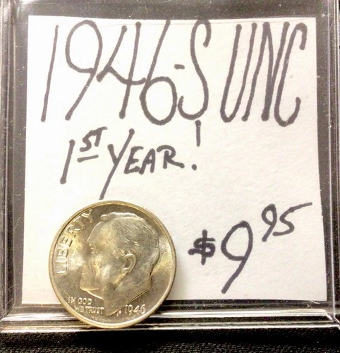 1946 S Roosevelt Silver Dime UNC! 1st Year! ENN Coins