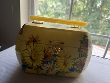 Vintage 1960s Butterfly Floral Decoupage Lucite Handbag