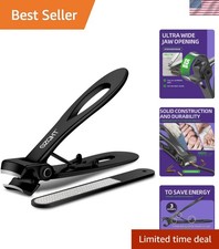 Ultra Wide Jaw Opening Nail Clippers Set, Toenail Clippers for Thick Nails, H...
