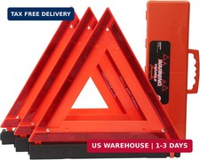 WORKKOOL Safety Triangles DOT Approved, Standard Warning Triangles Enmergency Re