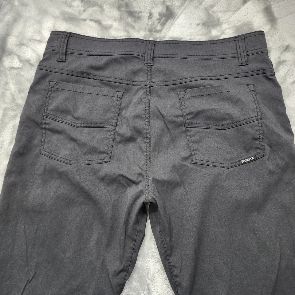 Pantalones Prana Para Hombres 34WX34L Gris Respiración Calce Ajustado Tecnología Nylon Elastizado Senderismo Camping Foto 4 de 4