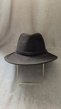 Dorfman Pacific Men's Vintage 100 Wool Felt Brown Fedora Hat Leather Band Sz M