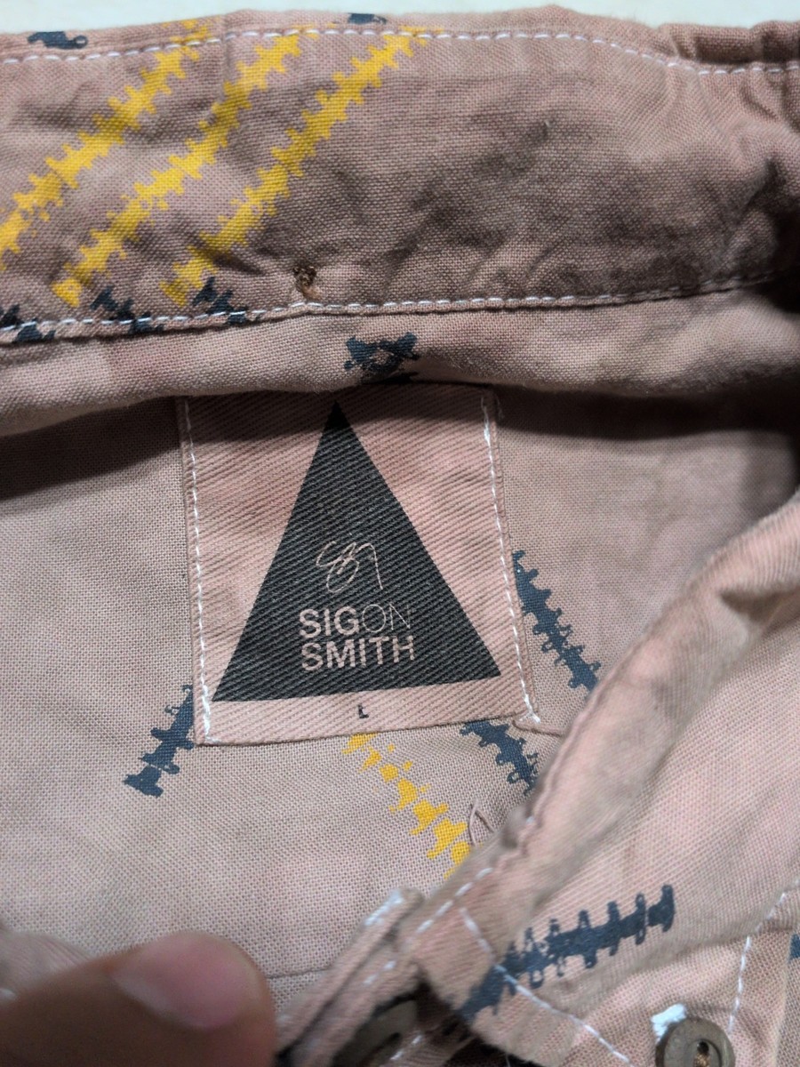 Sig On Smith x Sig Zane Aloha Shirt – Size L – Geometric