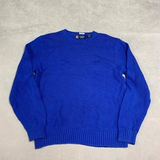 Vintage Chaps Knitted Jumper Pullover Knit Sweater With Logo Men's L