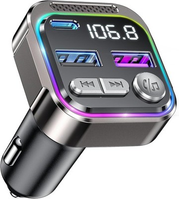 GizmoVine Bluetooth Adapter Auto, FM Transmitter, Car Radio Zigarettenanzünder