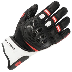 Richa Stradale Stealth Gloves - Black/White/Red Motorcycle Motorbike