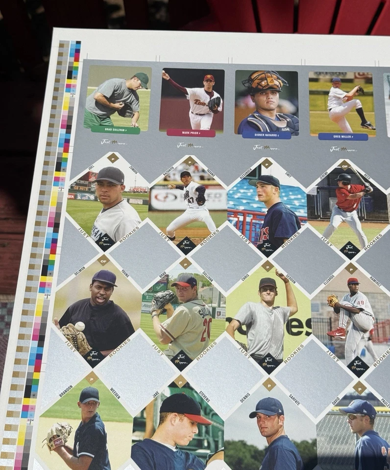 RARE! 2003 Just Memorabilia SILVER UNCUT Sheet 28x40 Hamels Felix Hernandez Cano - Image 2 of 4
