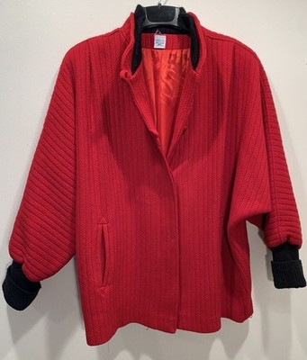 Portrait by Stevens 100% WOOL HEAVY KNIT Coat Made in the USA VERY Good Vintage 