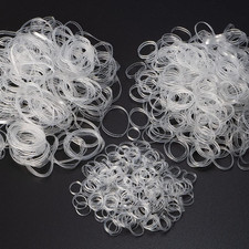 Mini Rubber Bands Soft Elastic Bands Clear Polyband Elastics 1000 Count for Wome