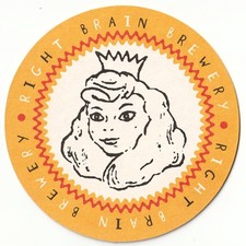 Right Brain Brewery Coaster  Beer Coaster  Tr...