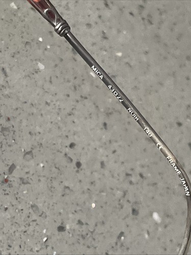 MARCOS DE GAFAS KATA MICA NOIR SOLO 43-22-140 Borde completo Japón tortuga - Imagen 11 de 12