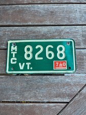 1970 VERMONT VT MOTORCYCLE MC LICENSE PLATE 8268