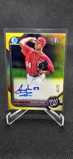 2022 Bowman Chrome 1st Andry Lara Auto Yellow Refractor /75 Washington Nationals