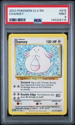 2023 POKEMON CLV-CLASSIC VENUSAUR & LUGIA EX DECK #015 CHANSEY PSA 9
