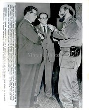 1961 Havana Cuba Fidel Castro Manuel Ceballos Carlos Palacios Wirepho Photo 8x10