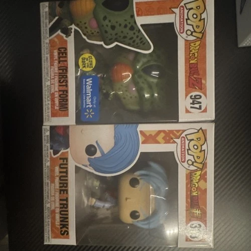 Funko Pop! Vinyl Dragon Ball Z Cell First Form Future Trunks Glow Walmart Exclu…