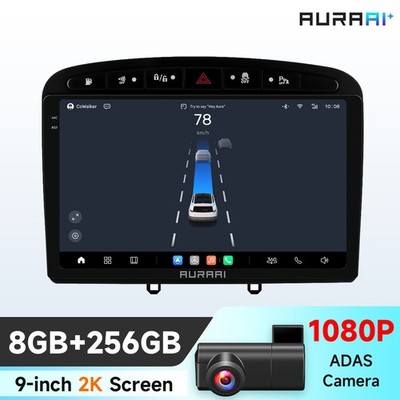 8+256G Carplay Android Autoradio GPS ADAS Für Peugeot 308 408 RCZ 2007-2013 NAVI