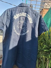 Rare Vintage  Dr Strange Records Garage Mechanic  Shirt Punk Size L