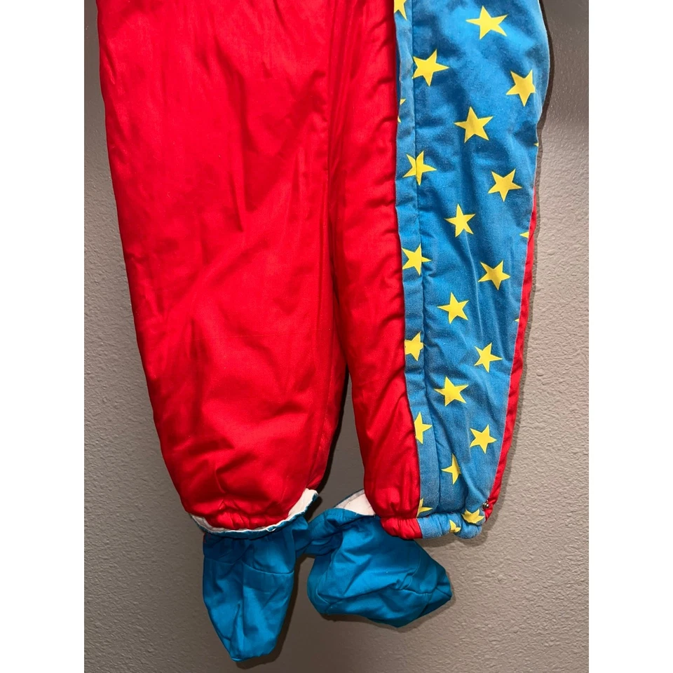 Vintage Gerber Bebé Una Pieza Estrellas de Circo Rojo Cremallera Completa Niño Pequeño 18 Meses Foto 4 de 4