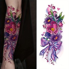 Butterfly Love Tattoo Sticker 1pc Fashionable Body Art for Women