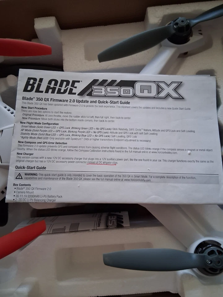 Blade 350 QX Quad Blade Drone (BNF) with Extra Battery Blades & Case New In Box - Image 4 of 4