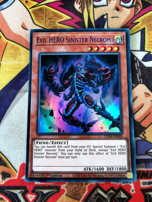 Böser HELD Finster Necrom lds3-de026 *BLAU* 1.Auflage (NM+) Ultra Rare Yu-Gi-Oh!