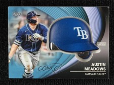 2022 Topps Series 2 Batting Helmet Commemorative Relics Blue Austin Meadows 1z6