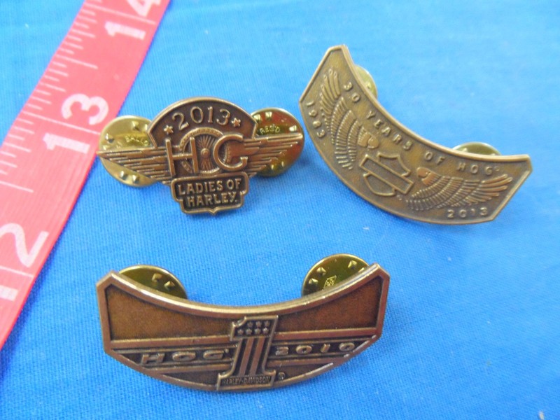 Ladies of Harley Lot of 3 Pins Harley Davidson Motorcycles 2013 30 Years of Hog