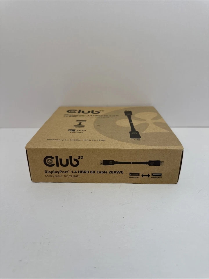 Club 3D CAC-1061 16.4ft DisplayPort 1.4 HBR3 8K Cable Male/Male - NEW - Image 2 of 4