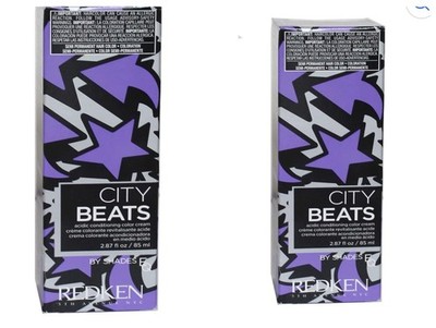 2 Pack REDKEN City Beats Conditioning Color Cream East Village Violet 2.87oz