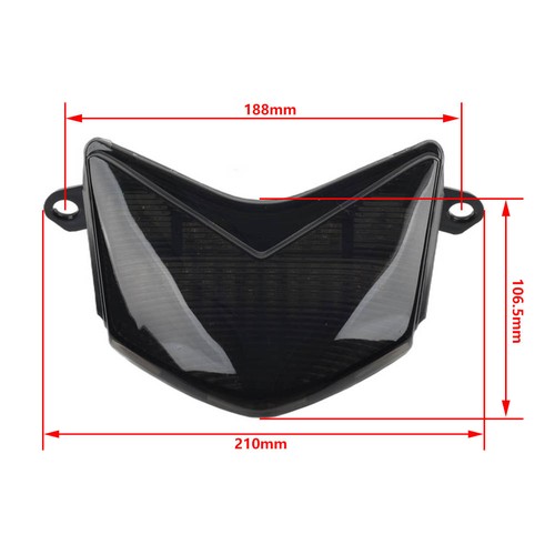 LED Tail Light For Kawasaki Ninja ZX6R ZX-6R 2005-2006 ZX-10R ZX10R 2006-2007 - Picture 12 of 15