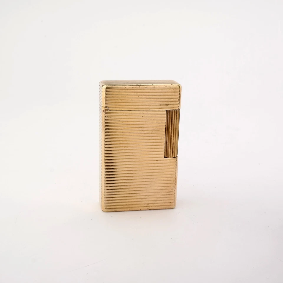 Vintage ST Dupont Line 1 1L Large Lighter. Horizontal Gold Stripes. Made France - Imagen 2 de 4