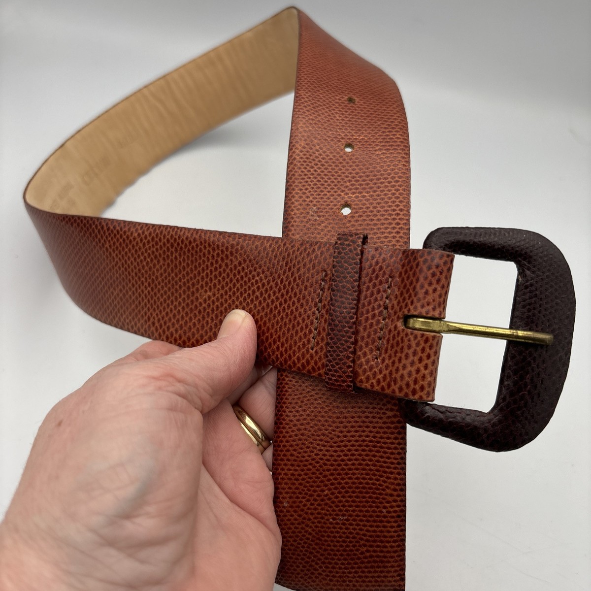 Cipriani Genuine Snakeskin Belt Size Small Brown Vintage NEW Cipriani Genuine Snakeskin Belt Size Small Brown Vintage NEW
