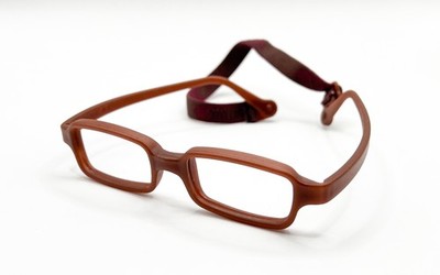 NEW MIRAFLEX NEW BABY I BROWN AUTHENTIC EYEGLASSES 39-14