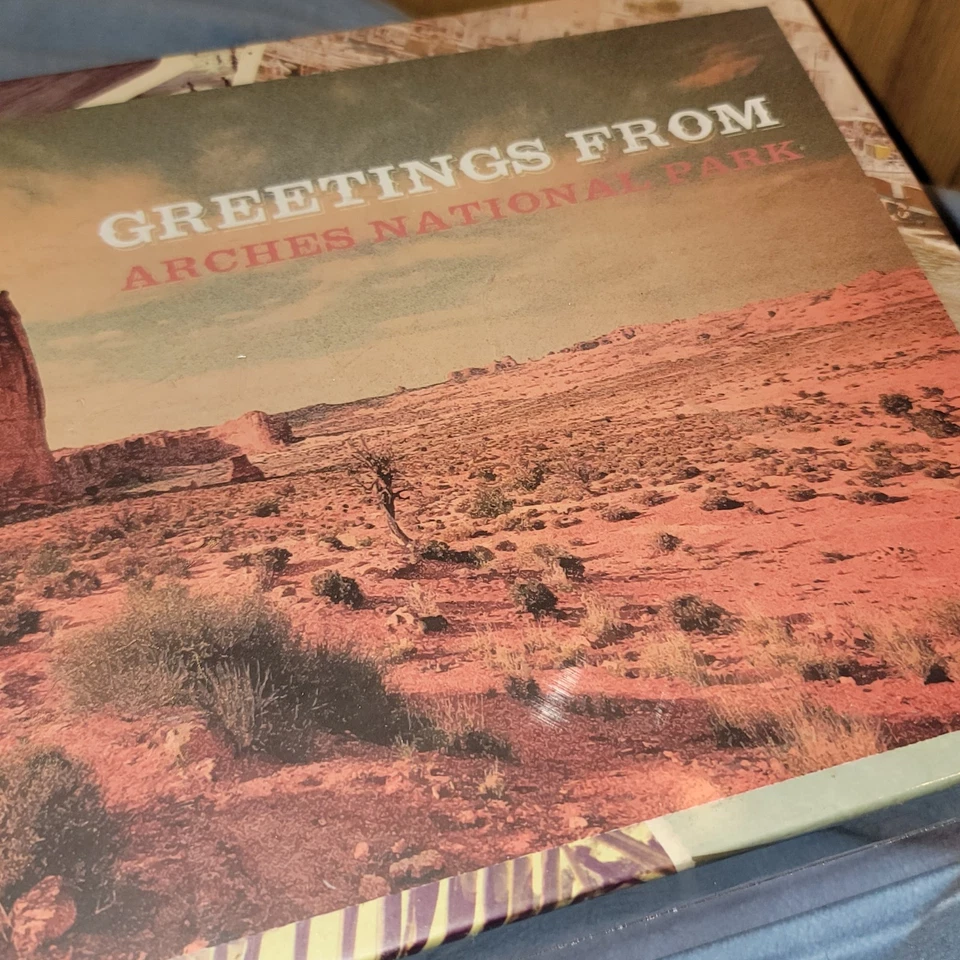 Caja de memoria Saludos desde Arches Parque Nacional Fotos Almacenamiento Etiqueta Soporte Nuevo de Lote Antiguo Foto 4 de 4